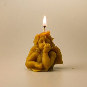 Świeca z wosku pszczelego Aniołek