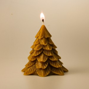 Świeca z wosku pszczelego choinka klasyczna
